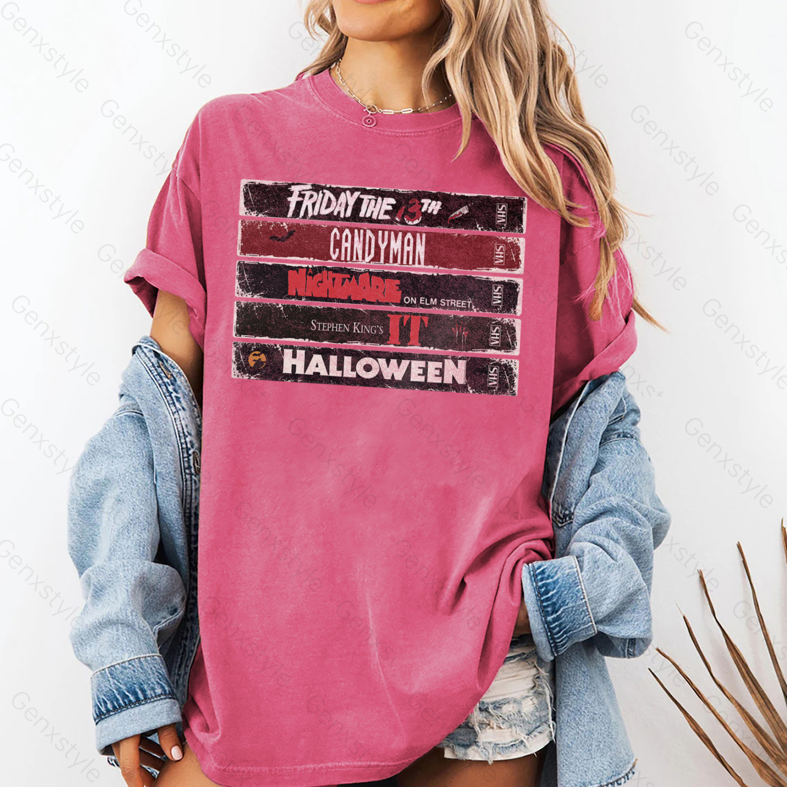 Washed 90s Halloween Horror Movie T-shirt