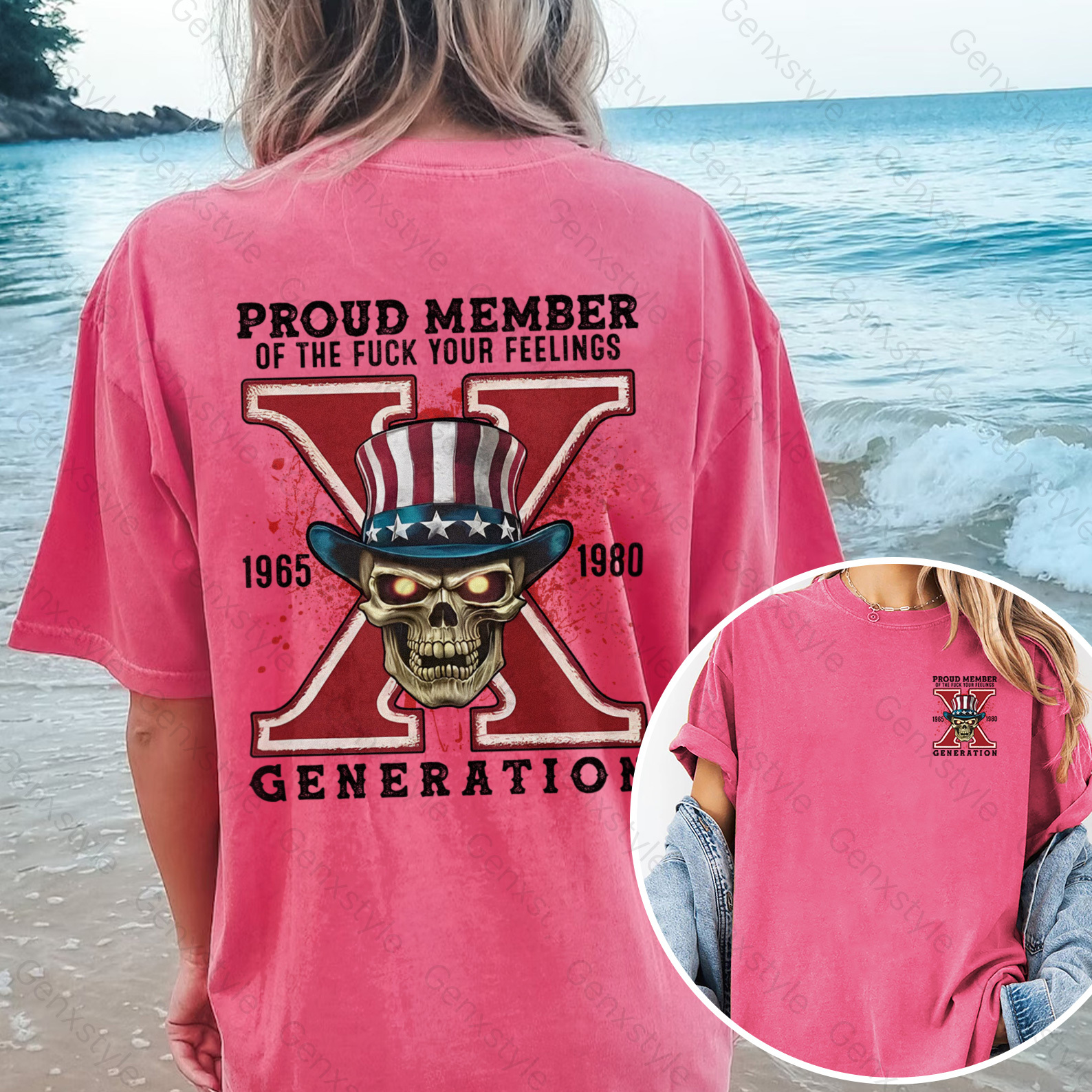 Washed New Version Generation X FAFO shirt Double Side Print T-shirt