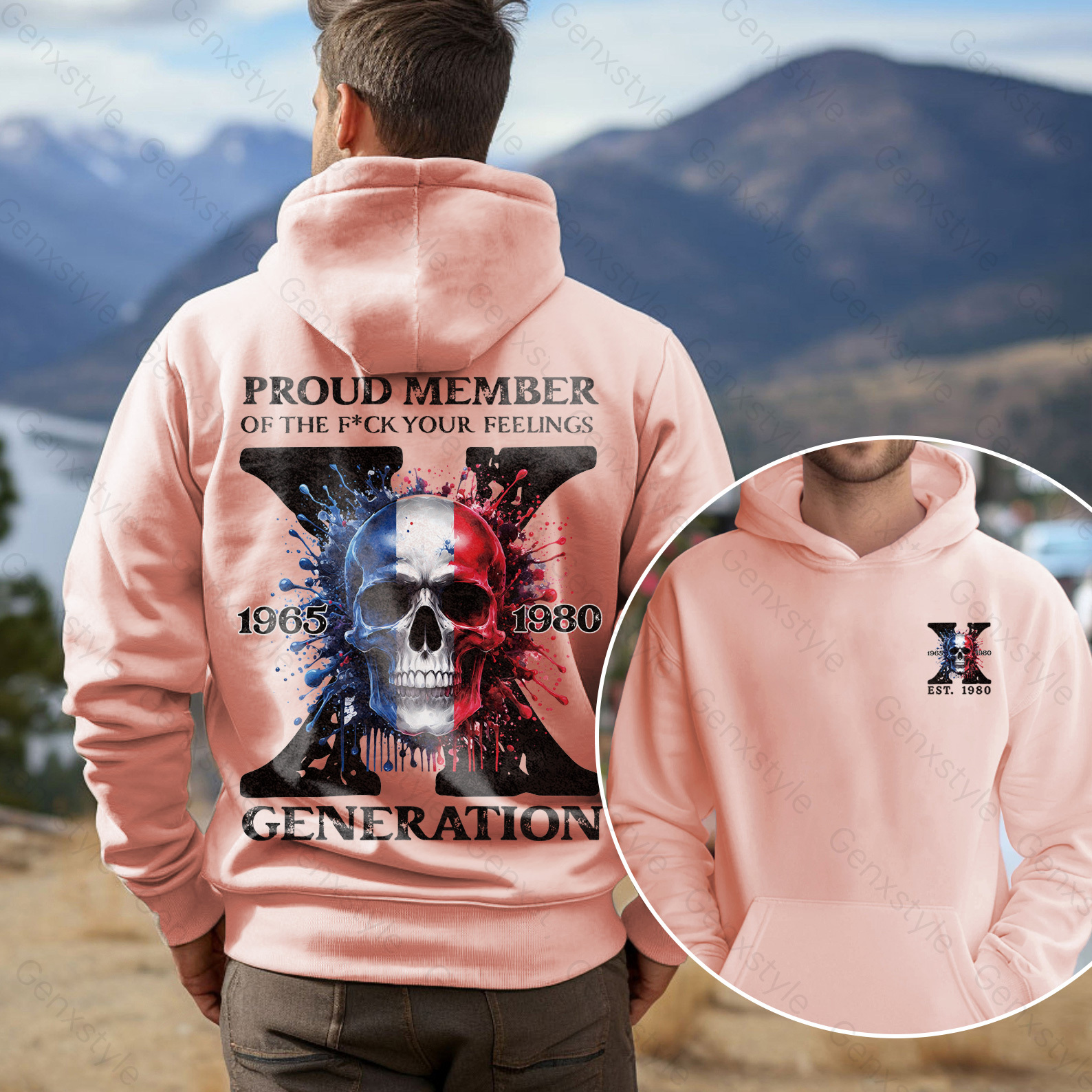 France Funny Skull Generation X Hoodie