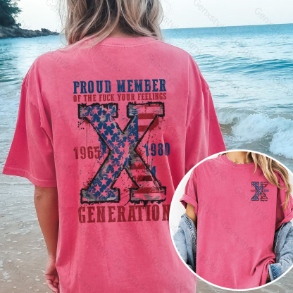 Washed Proud Member Fck Your Feelings Generation T-shirt