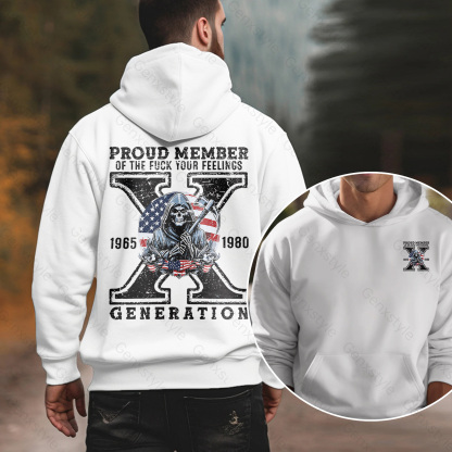 Generation X Skull Design Hoodie