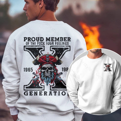 Generation X Skull Design Crewneck