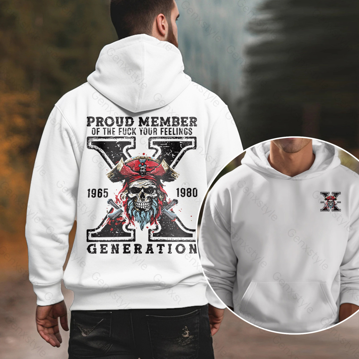 Generation X Skull Design Hoodie