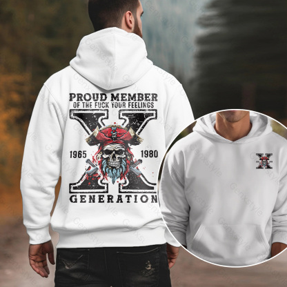 Generation X Skull Design Hoodie