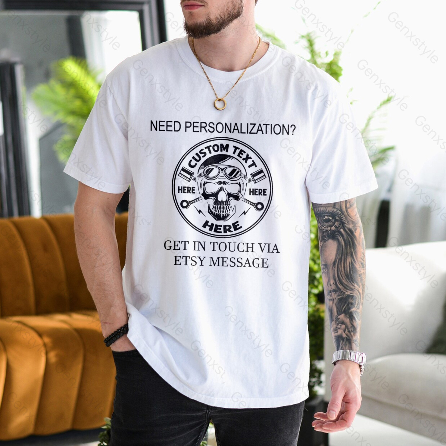 Generation X Skull Motorcycle T-shirt