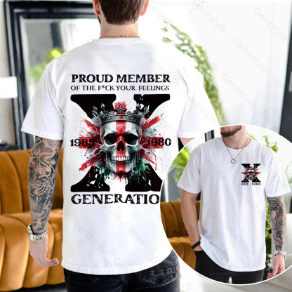 Britain Funny Skull Generation X T-shirt