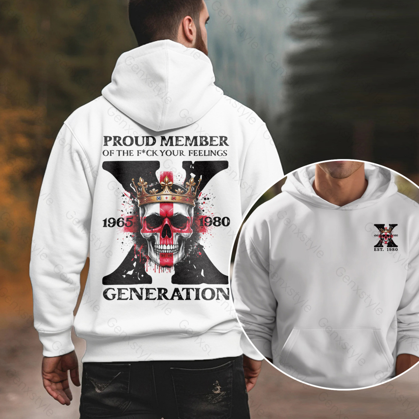 Britain Funny Skull Generation X Hoodie