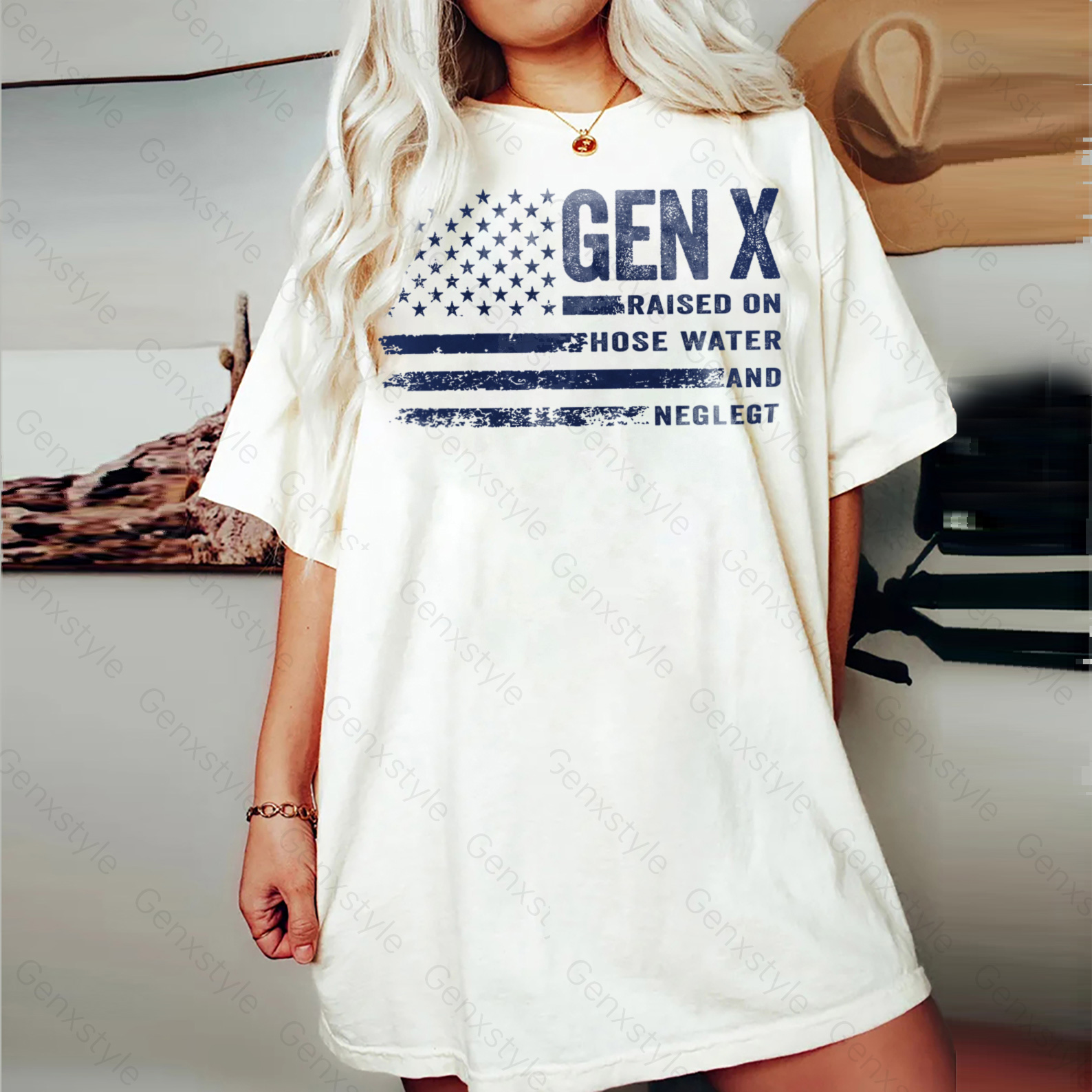 Washed Vintage Gen X Funny Quotes T-shirt