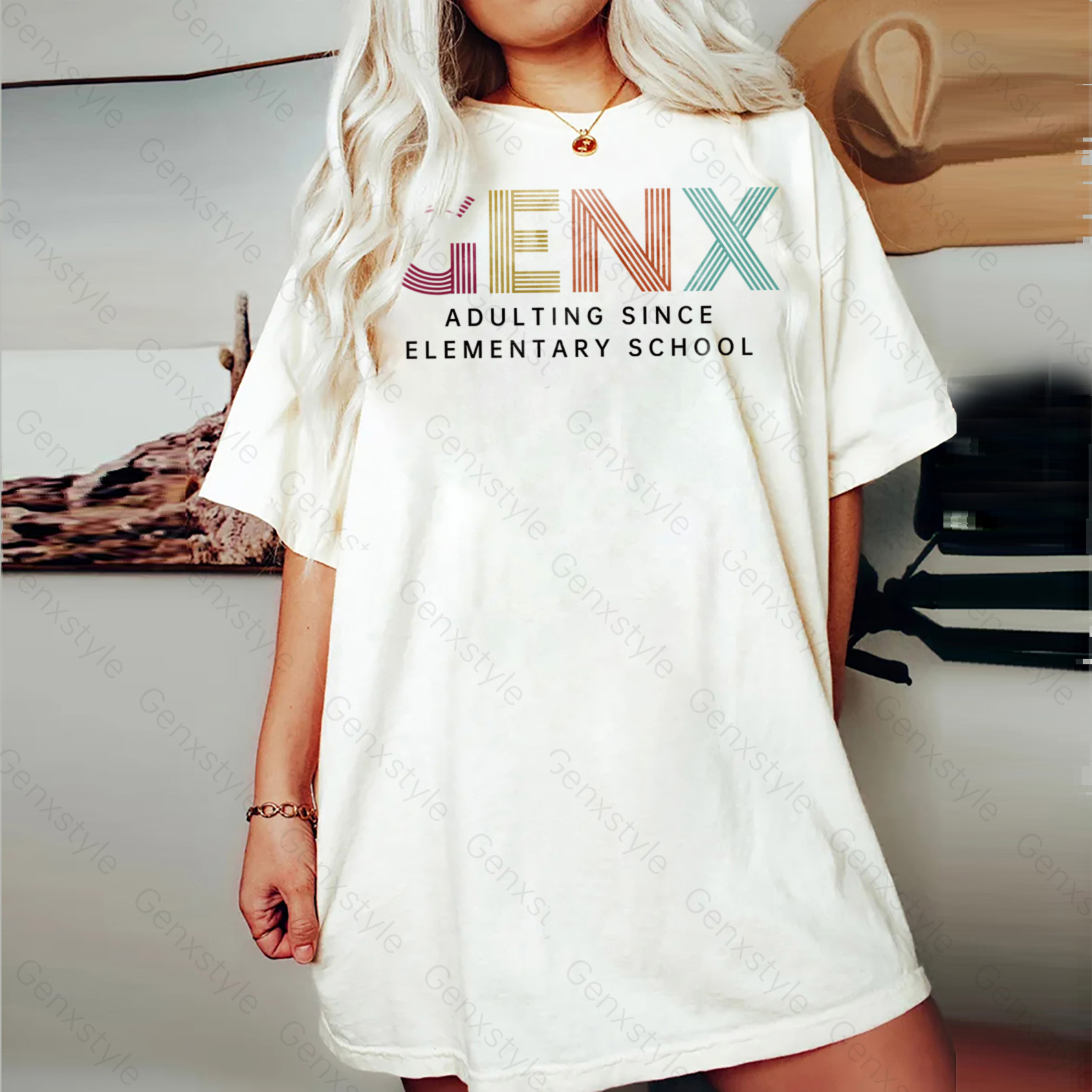 Washed Gen X Adulting Since Elementary School T-shirt