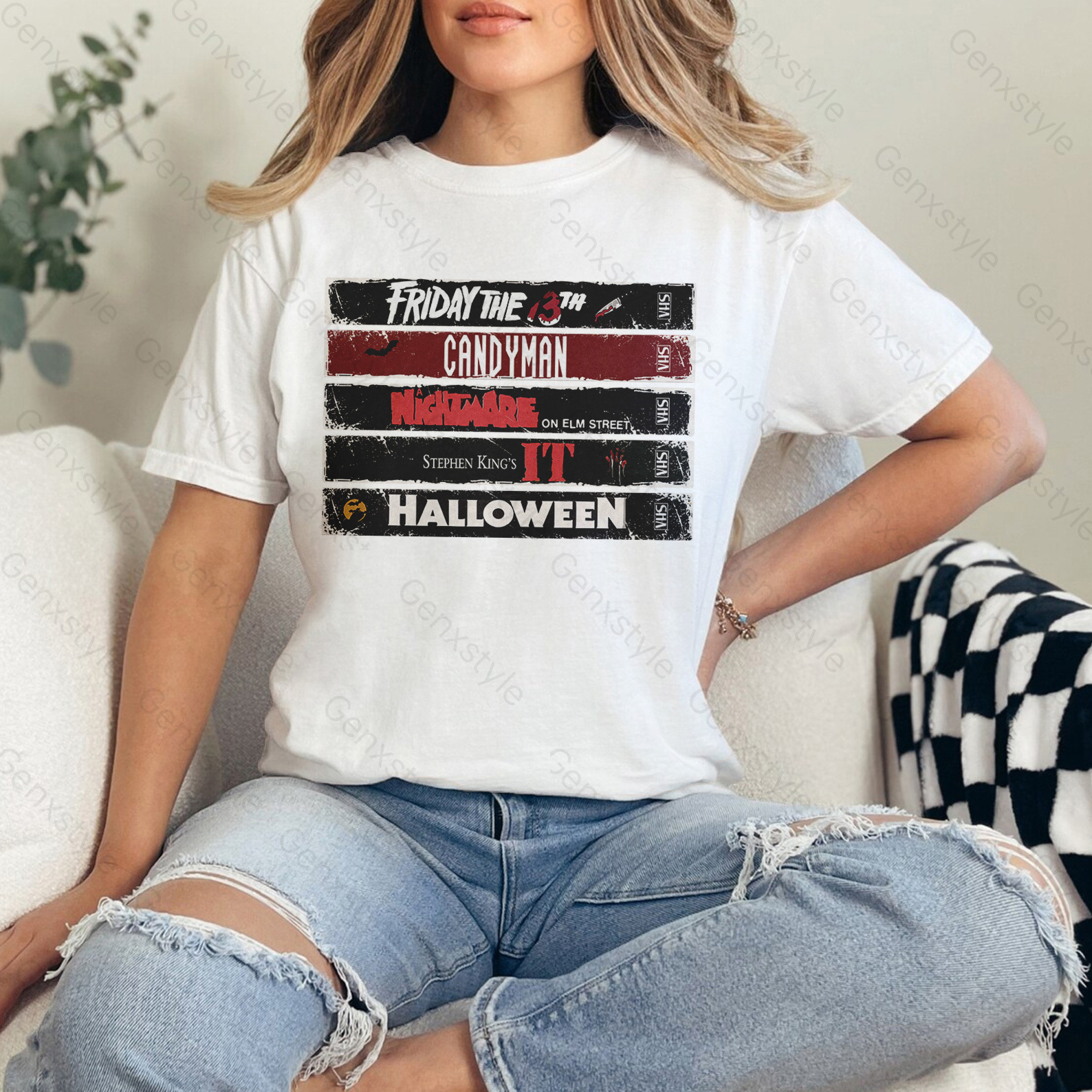 90s Halloween Horror Movie T-shirt