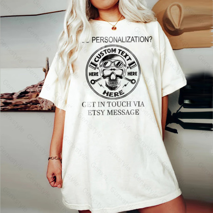 Washed Generation X Skull Motorcycle T-shirt