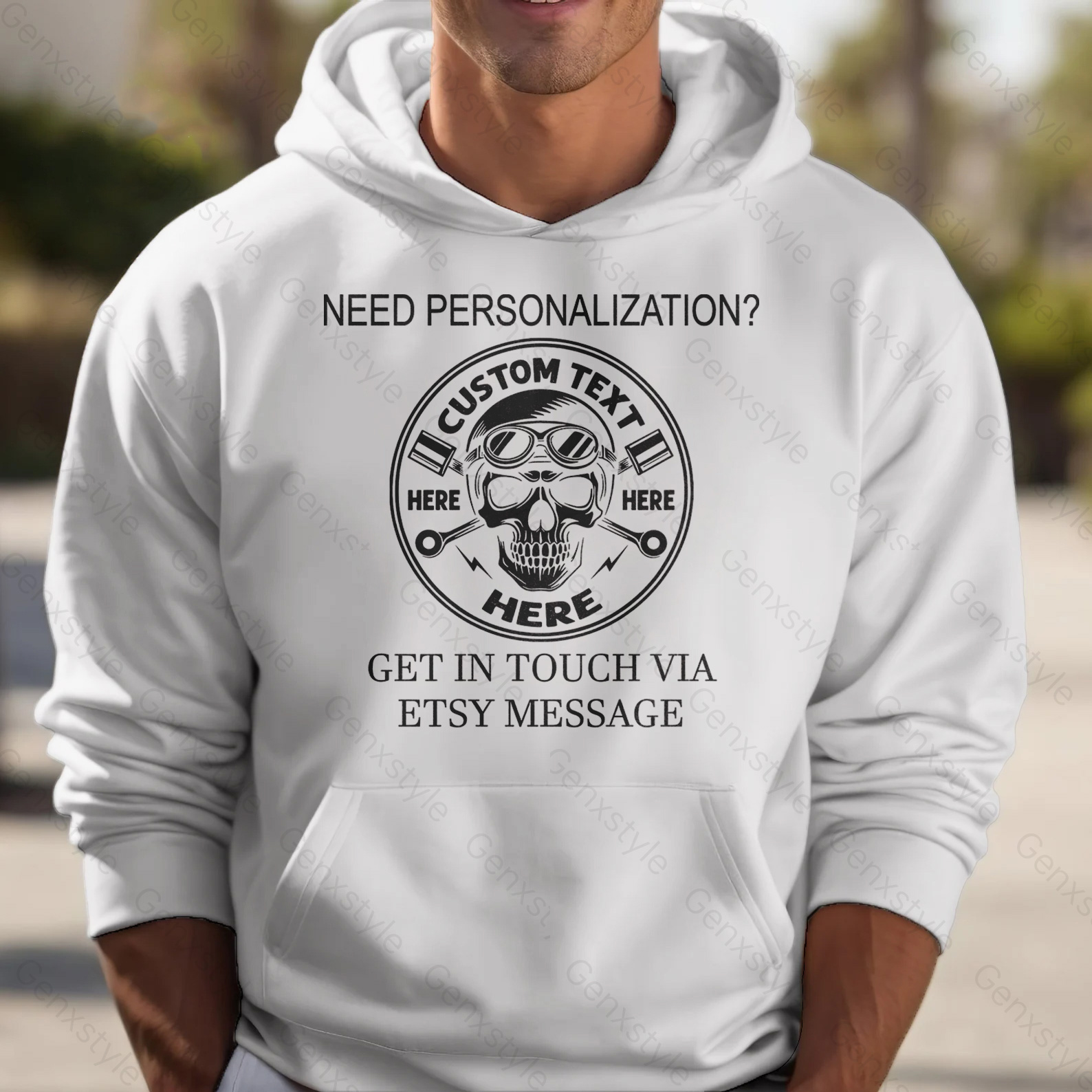 Generation X Skull Motorcycle Hoodie