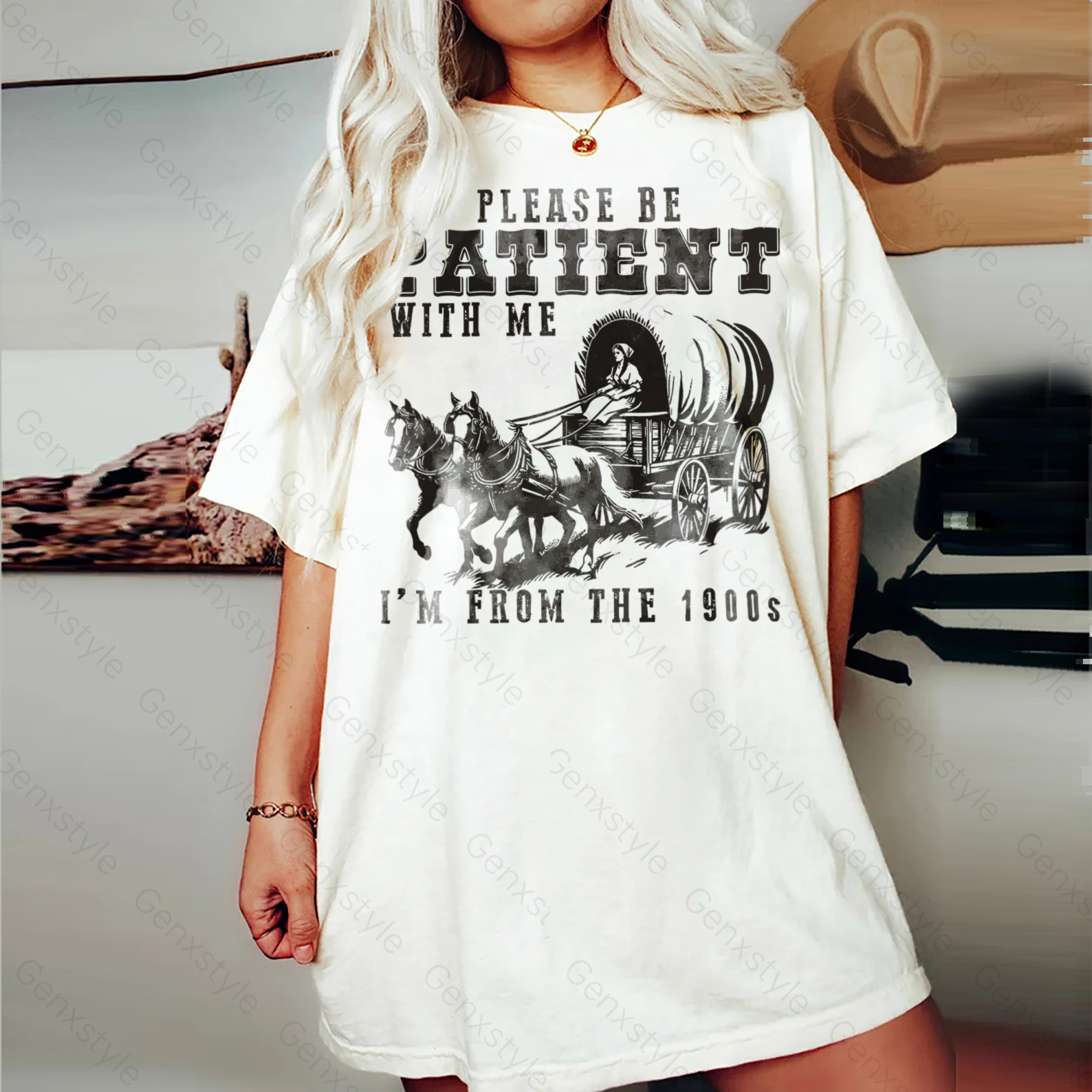 Washed Please Be Patient with Me, I'm From the 1904's - Print Unisex Shirt XXV