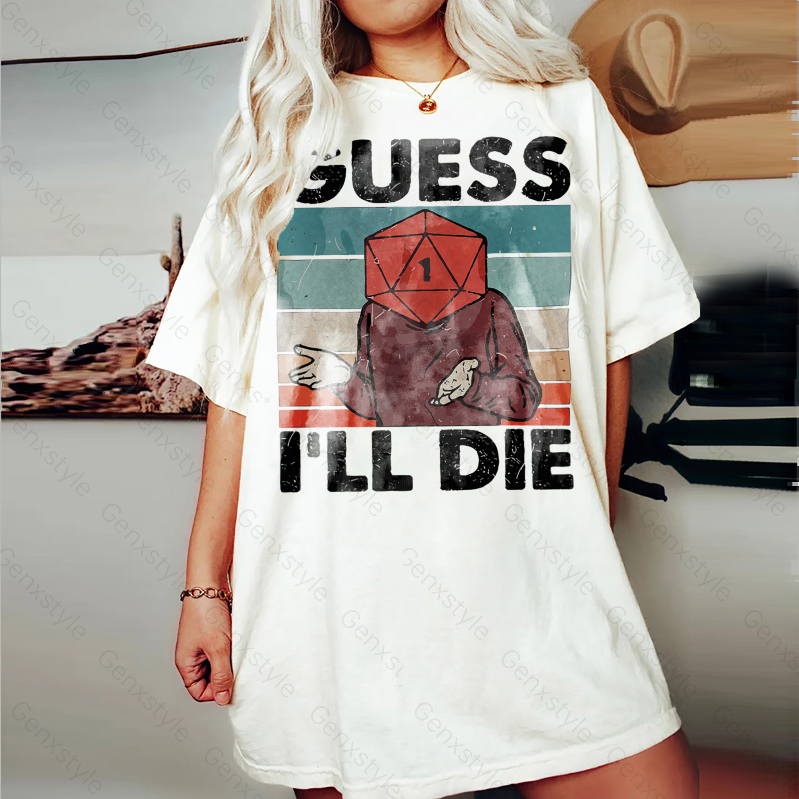 Washed Guess I'll Die D&D Vintage T-shirt