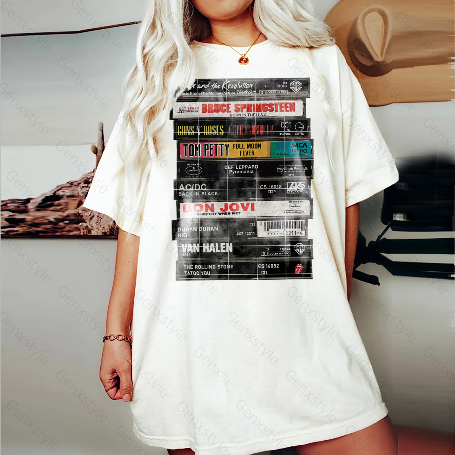 Washed Rock Cassettes Tape T-shirt