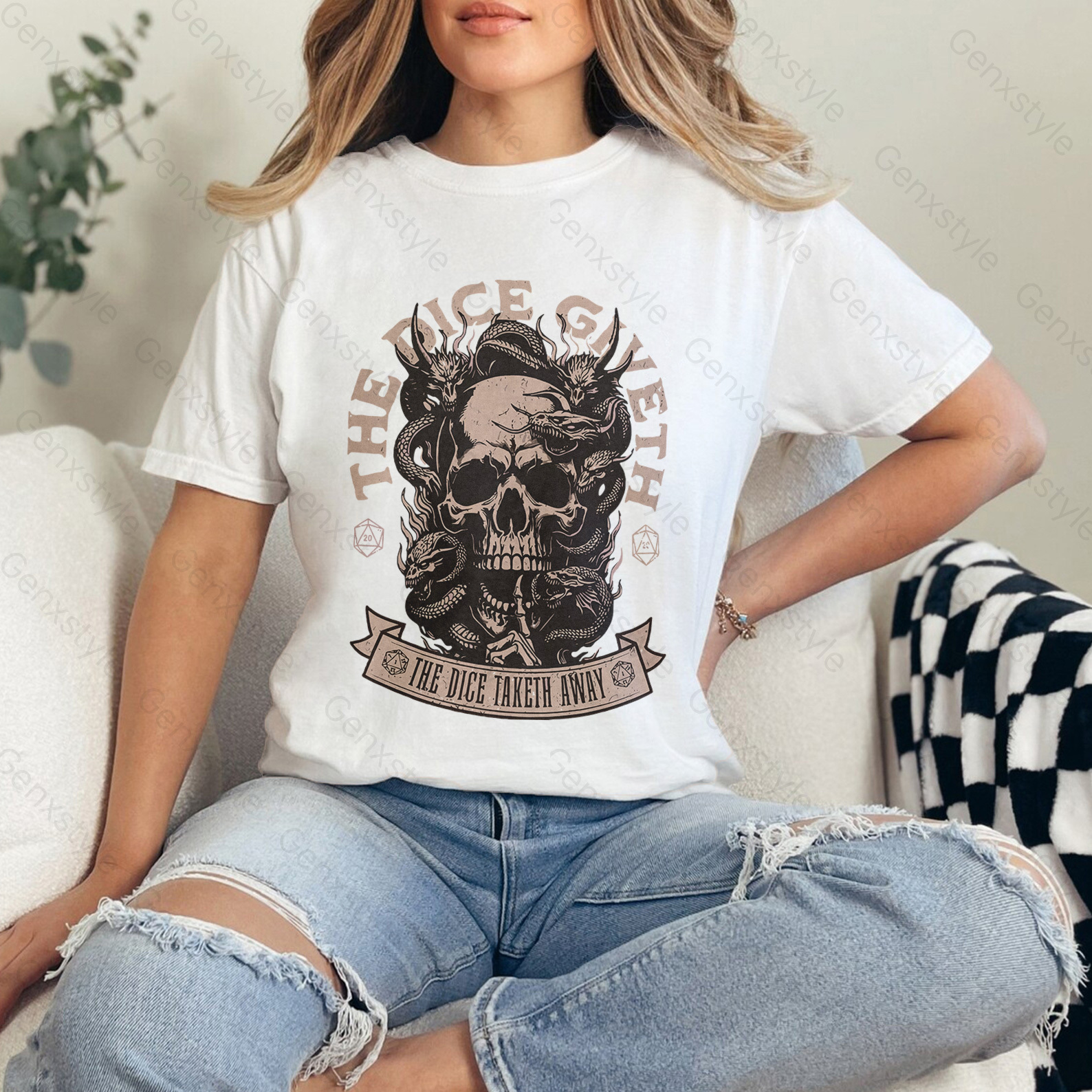 The Dice Giveth and the Dice Taketh Away T-shirt