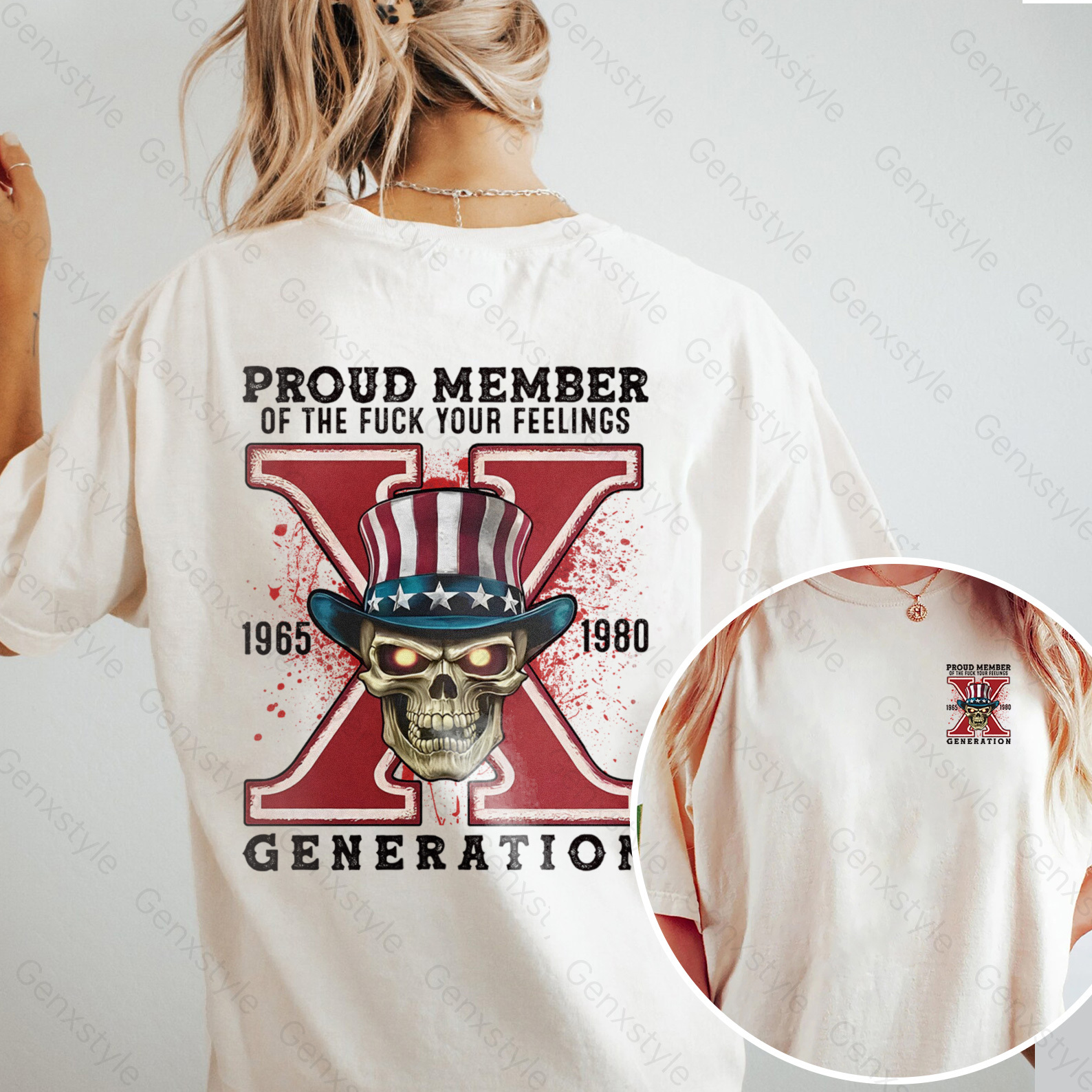 Washed New Version Generation X FAFO shirt Double Side Print T-shirt