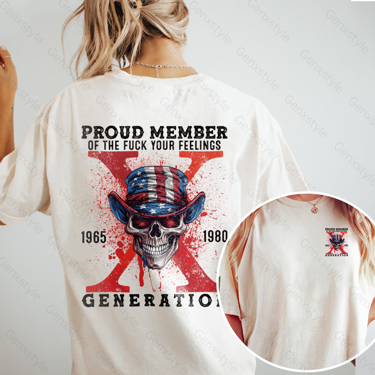 Washed Proud Member Fck Your Feelings Generation X T-shirt