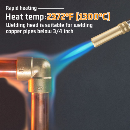 DOMINOX Propane Torch Head for MAP, MAPP and Propane Tank, High Intensity Trigger Start Torch, for Soldering, Ignition, Cooking, Lighting (Not Included Gas Tank)