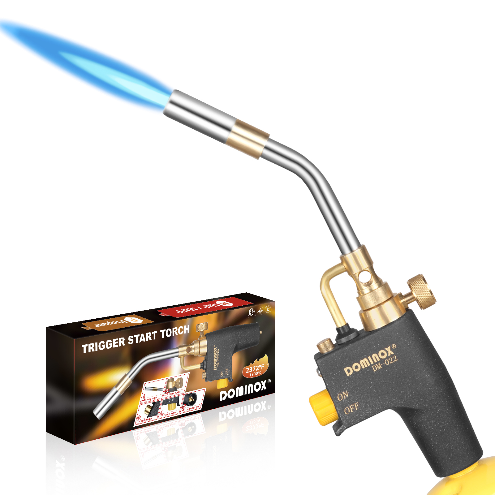 DOMINOX DM-022 Propane Torch Head, MAP, MAPP Torch