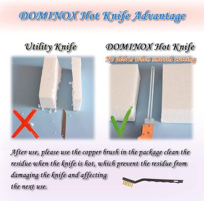 DOMINOX Hot Knife Foam Cutter, Foam Cutting Tool Kit, Heavy-duty Case Styrofoam Cutter for Cutting Foam Board Insulation, EPP, EPS, XPS, EVA, EPE, PU, KT Board, Sponge, Nylon