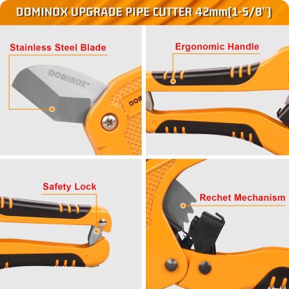 DOMINOX  DM-301L 1-5/8 Inch O.D. Ratchet-type PVC Pipe Cutter