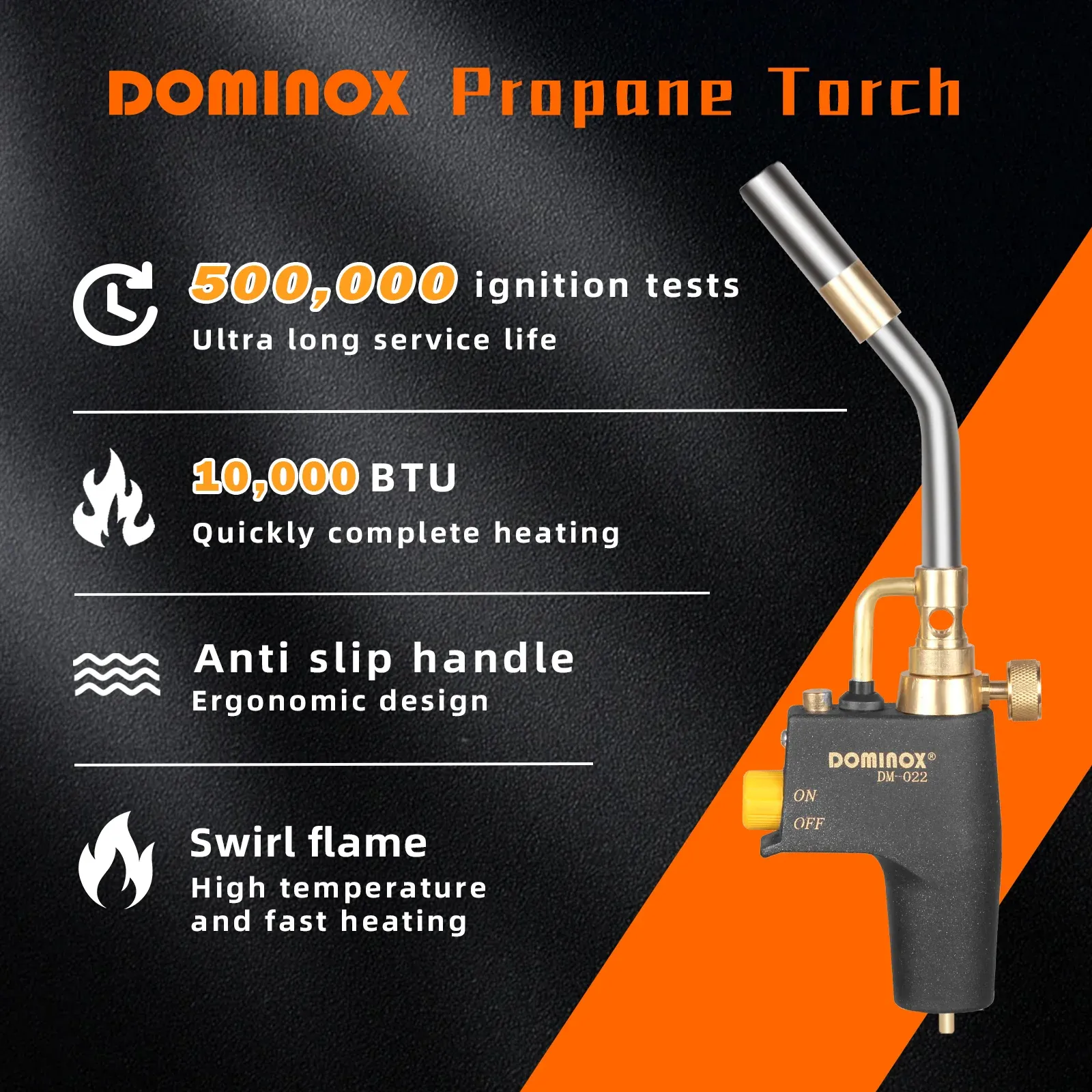 DOMINOX DM-022 Propane Torch Head, MAP, MAPP Torch