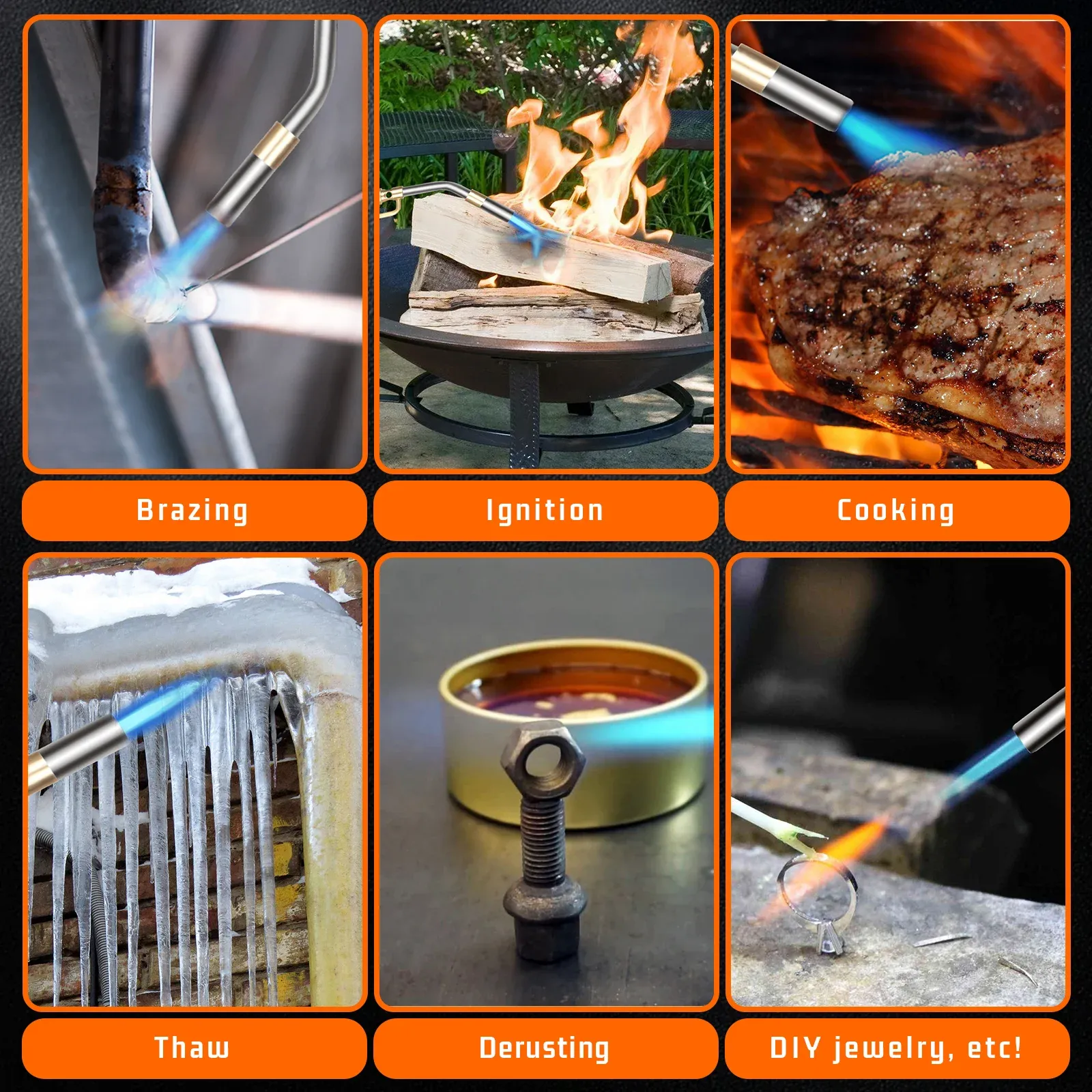 DOMINOX DM-022 Propane Torch Head, MAP, MAPP Torch