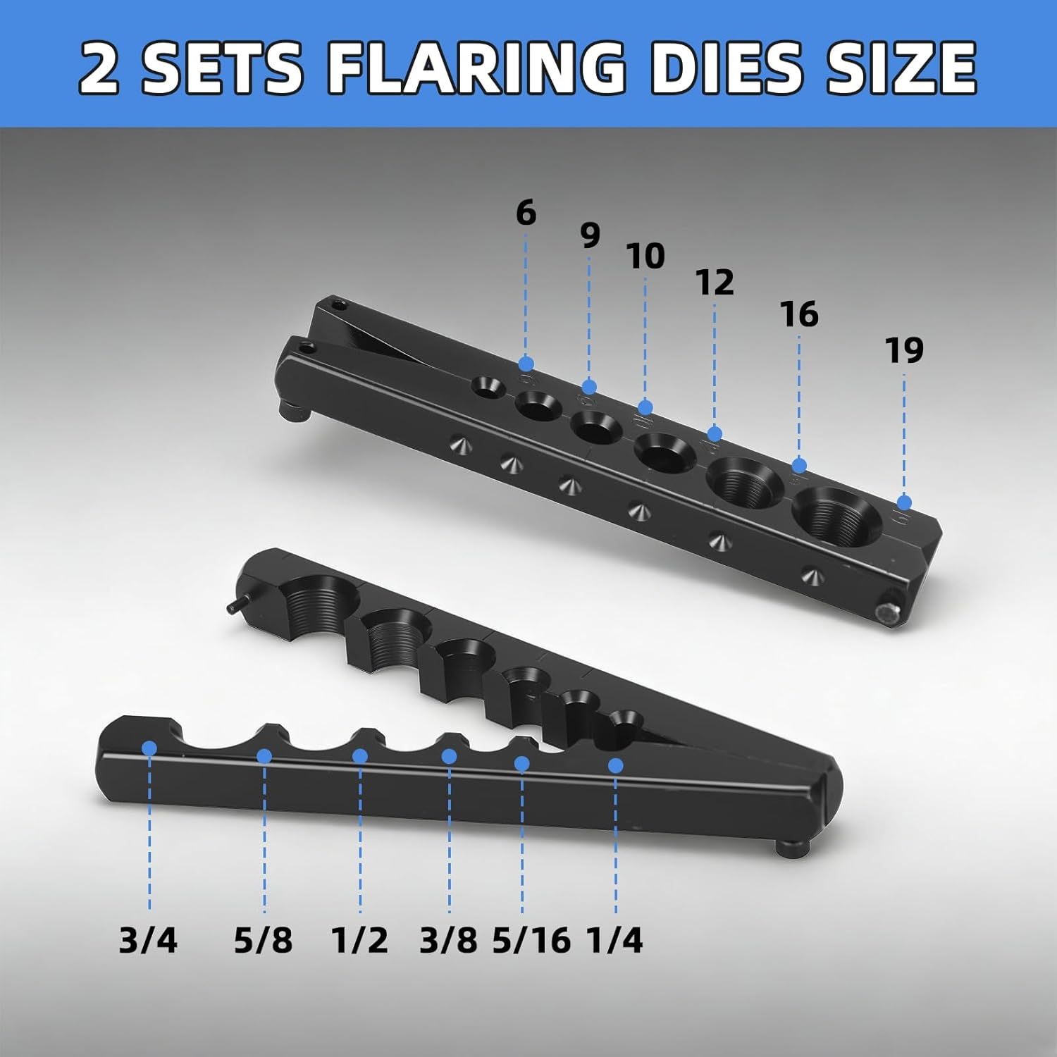 DOMINOX DM-CT-806AM-F Eccentric Flaring Tool Kit, 1/4-3/4 Inch (6-19mm) 45 Degree HVAC Flare Tool
