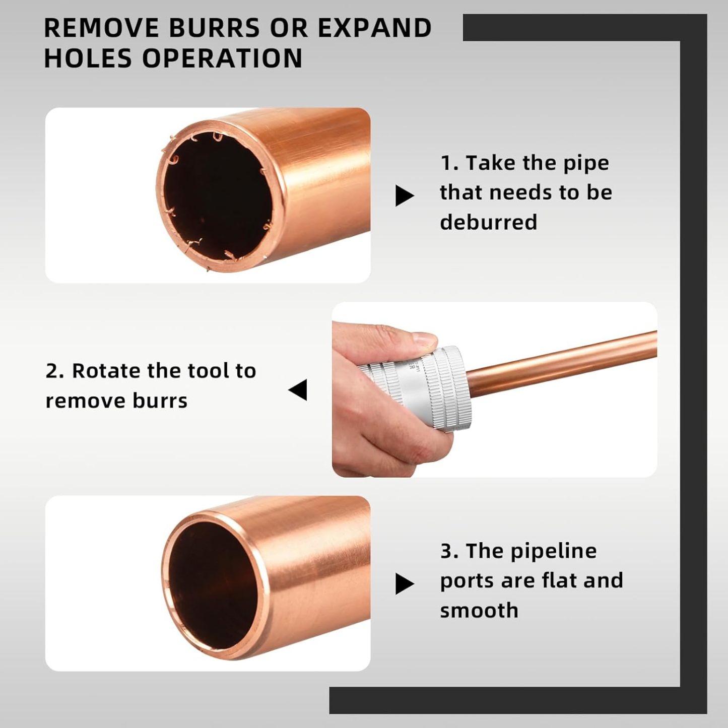 DOMINOX DM-CT-212 1/4" to 1-3/8" O.D. Tubing and Pipe Reamer, Deburring Tool 