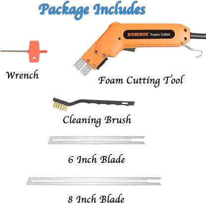 DOMINOX Hot Knife Foam Cutter, Foam Cutting Tool Kit, Heavy-duty Case Styrofoam Cutter for Cutting Foam Board Insulation, EPP, EPS, XPS, EVA, EPE, PU, KT Board, Sponge, Nylon
