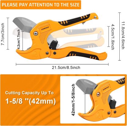 DOMINOX  DM-301L 1-5/8 Inch O.D. Ratchet-type PVC Pipe Cutter
