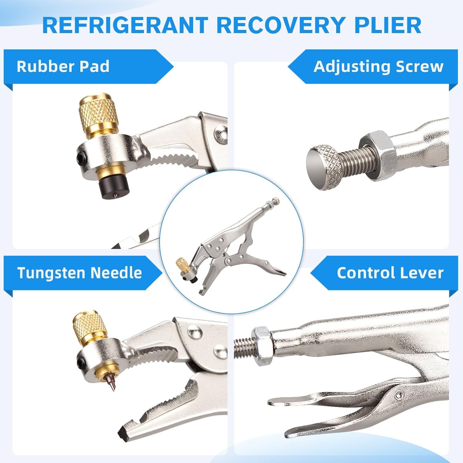 DOMINOX DM-CT-308 Professional Refrigerant Recovery Plier, Refrigeration Piercing Puncture Tool