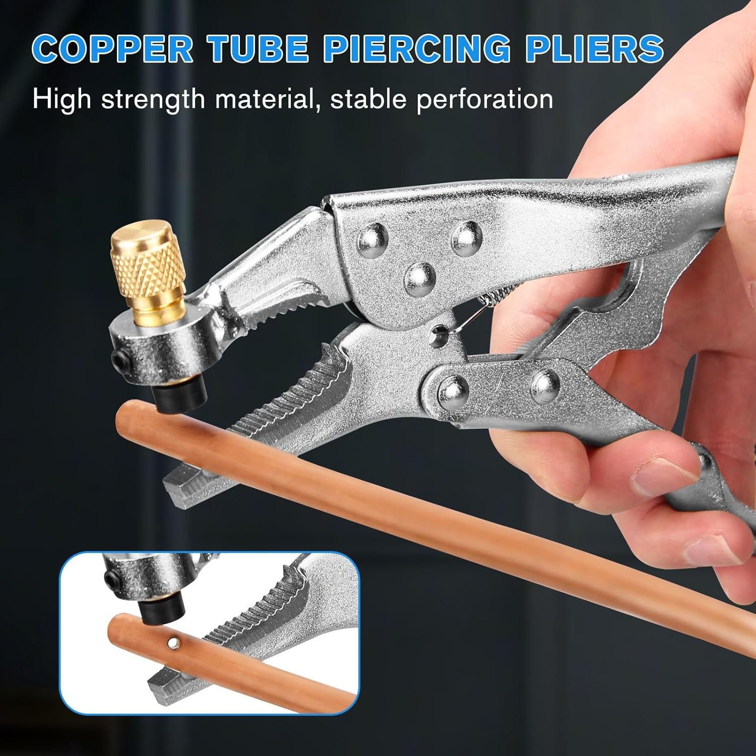 DOMINOX DM-CT-308 Professional Refrigerant Recovery Plier, Refrigeration Piercing Puncture Tool