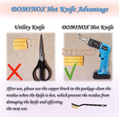 DOMINOX DM-KD-100-3 Cordless Electric Fabric Cutter Kit - DC 18V Heated Knife