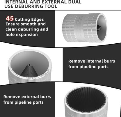 DOMINOX DM-CT-211 1/2" to 2-1/8" O.D. Tubing and Pipe Reamer, Deburring Tool