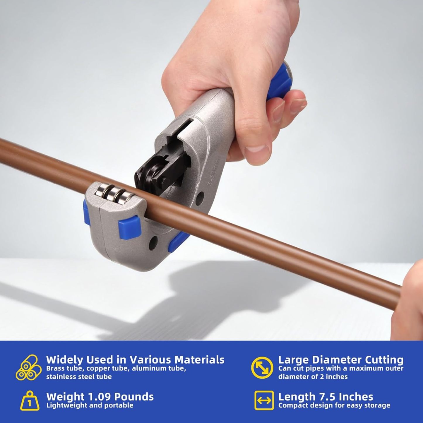DOMINOX DM-CT-650 Tubing Cutter Kit, 3/16" to 2" (5-50mm) OD, Copper Pipe Cutter with Deburring Tool