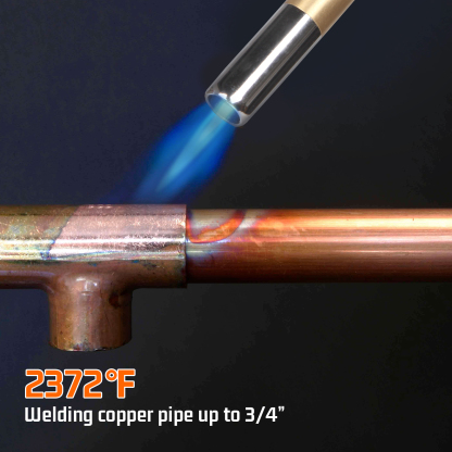 DOMINOX Propane Torch Head, High Intensity Torch Head Trigger Start Gas Torch, Map Gas Torch Kit for Propane, Map and Mapp Gas, Mapp Gas Torch, Soldering Torch Kit (Not Included Gas Tank)