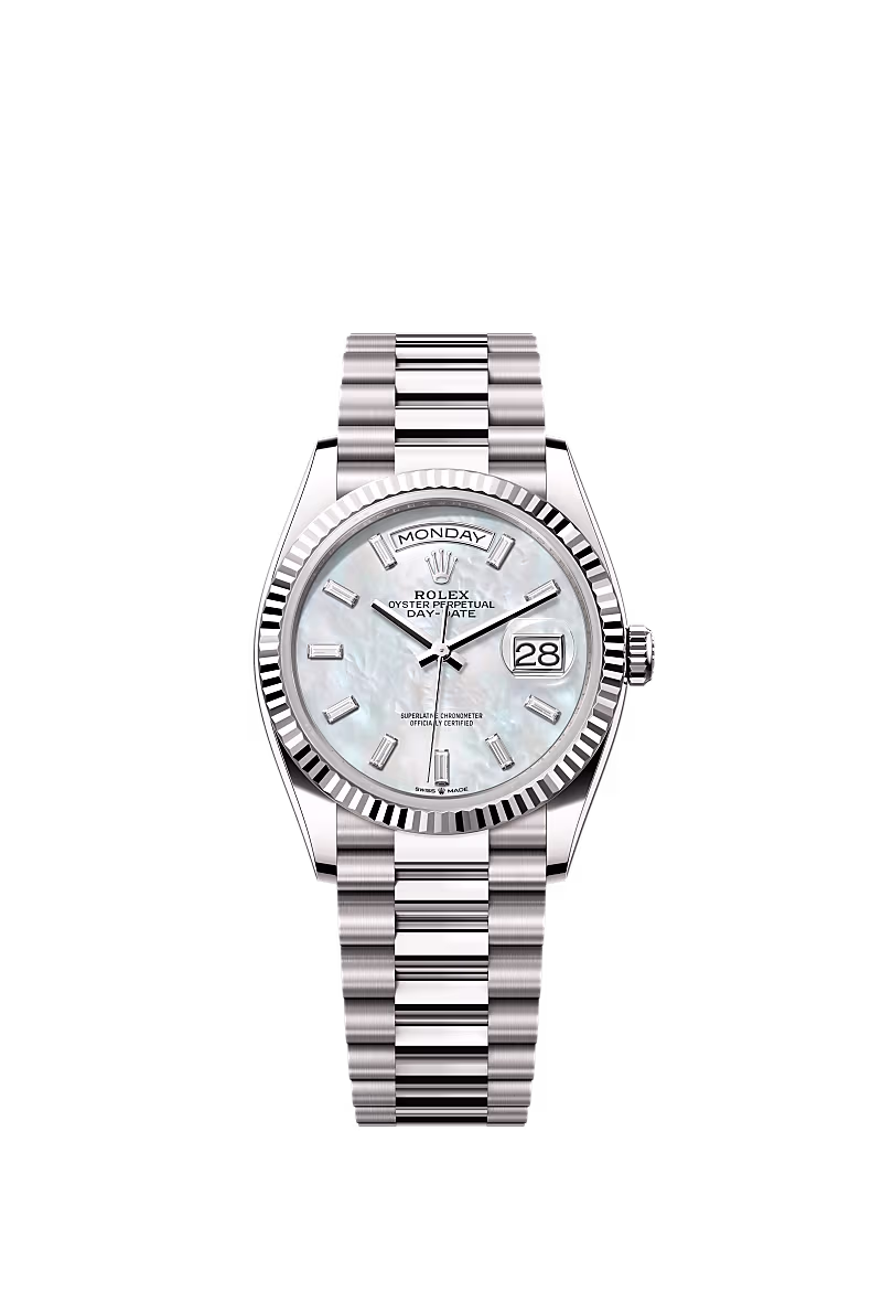 Day-Date 36  Oyster, 36 mm, white gold  Reference 128239