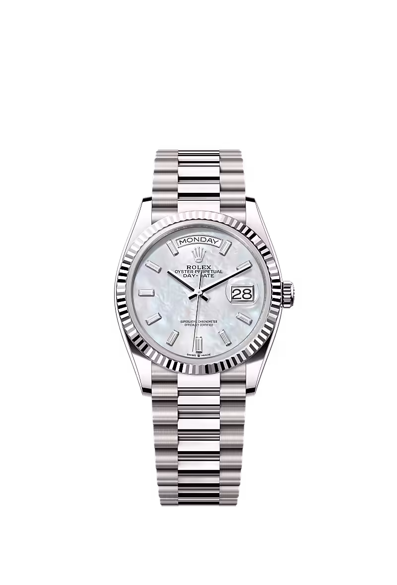 Day-Date 36  Oyster, 36 mm, white gold  Reference 128239