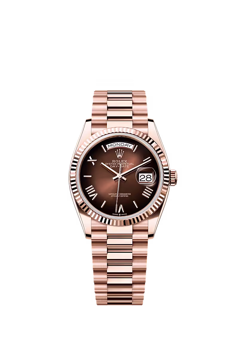 Day-Date 36  Oyster, 36 mm, Everose gold  Reference 128235