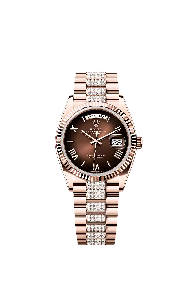 Day-Date 36  Oyster, 36 mm, Everose gold  Reference 128235