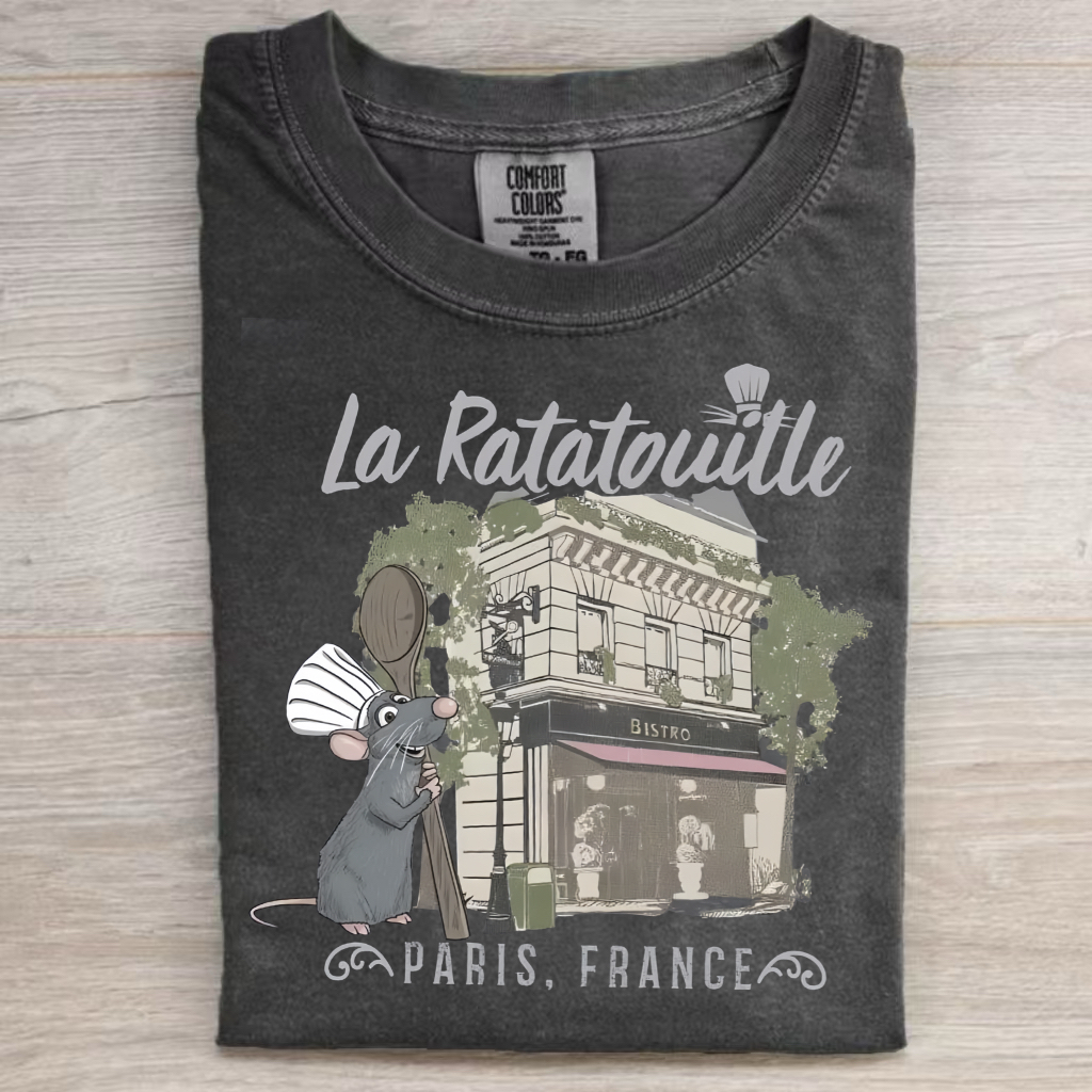 Retro Ratatouille Canvas T-Shirt