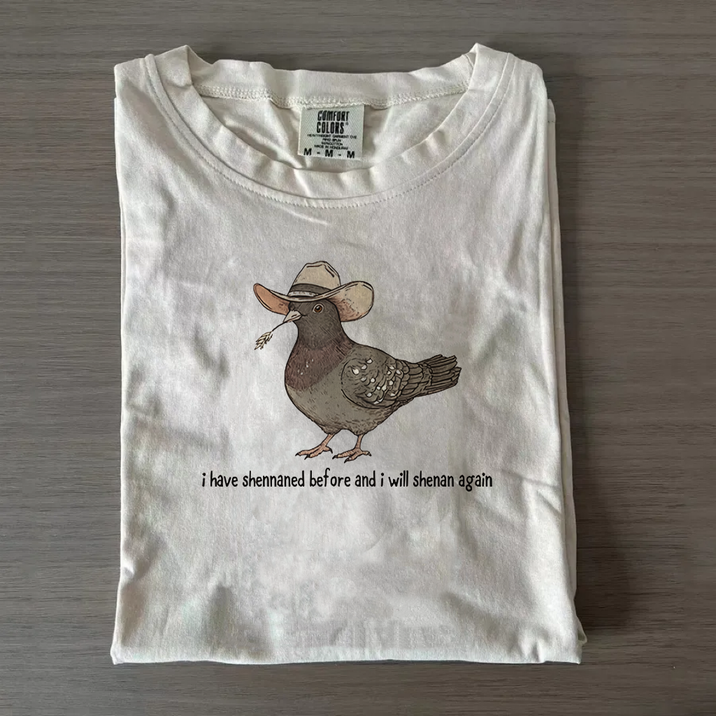 Cute Pigeon Wearing a Cowboy Hat T-Shirt