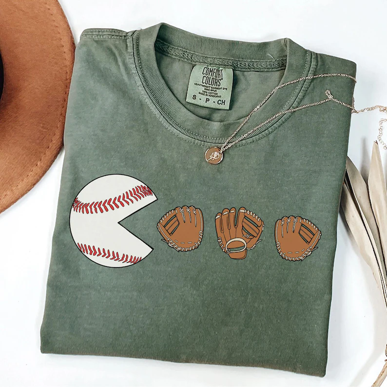 Retro Cute Ball Baseball T-Shirt
