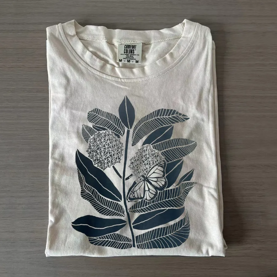 Monarch Butterfly and Milkweed T-Shirt