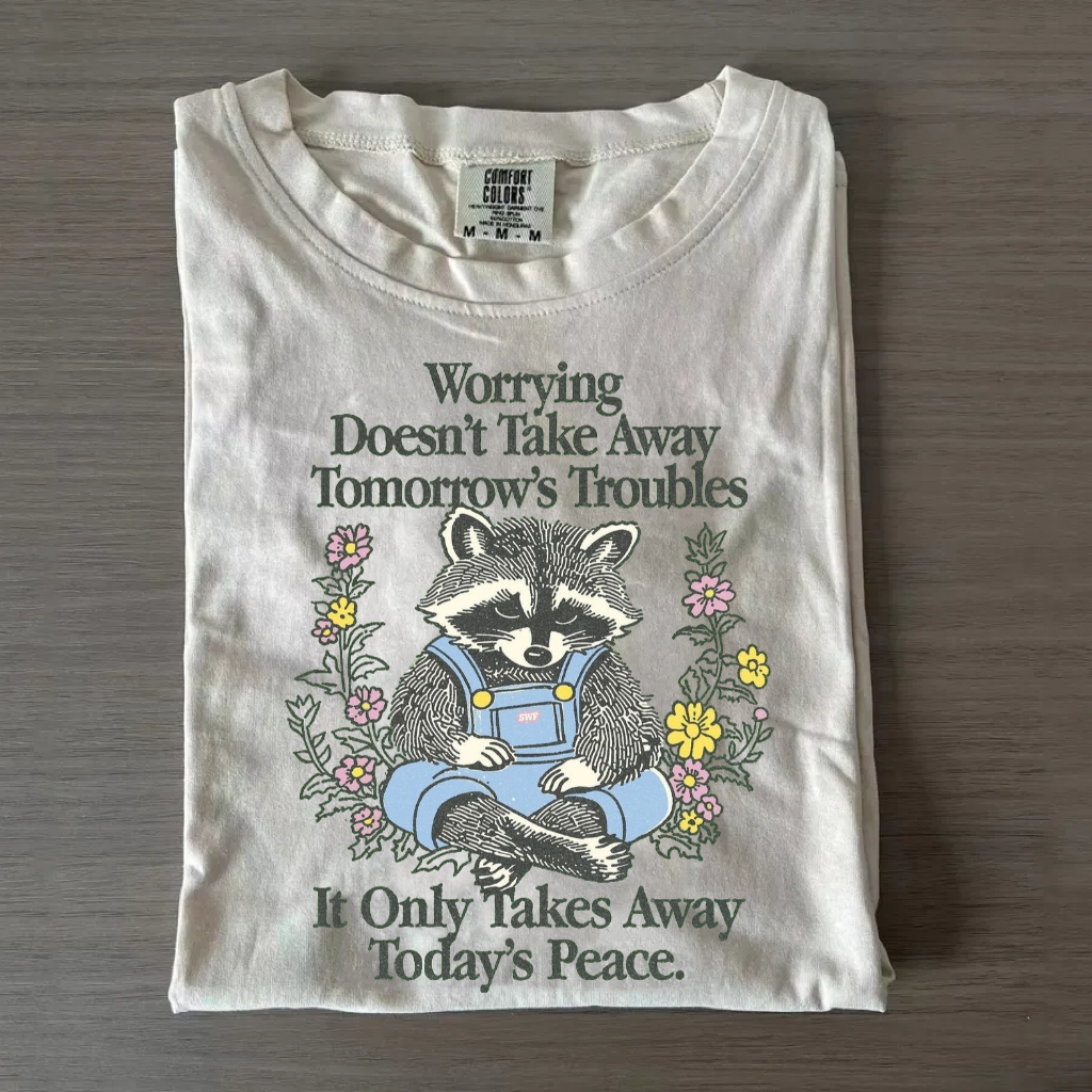 Comfot Colors Cute Raccoon  T-Shirt