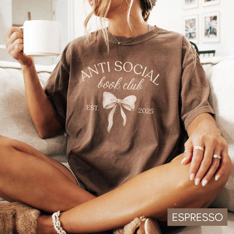 Retro Anti Social Book Club EST 2025 T-shirt