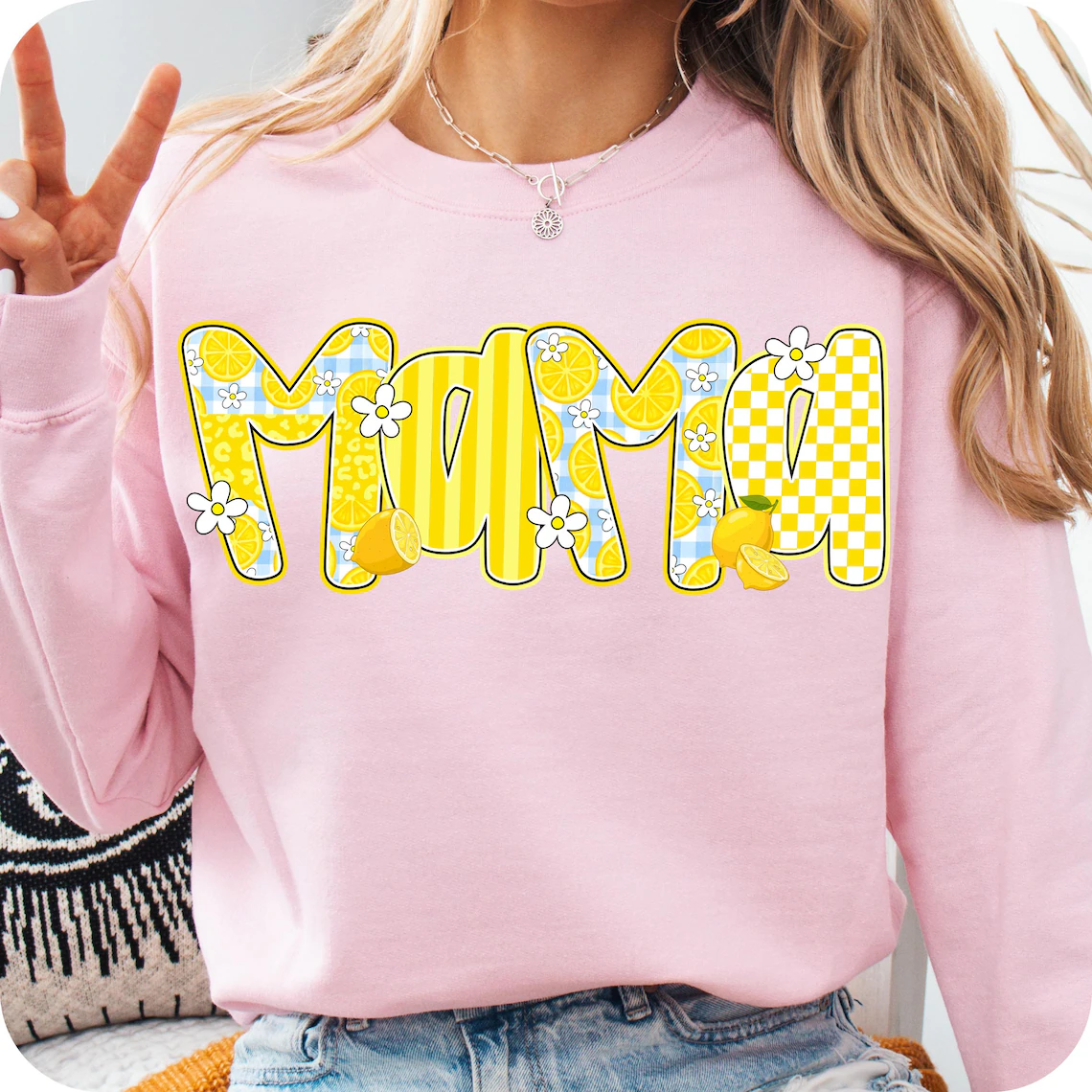 Preppy Mama Lemon Retro T-shirt