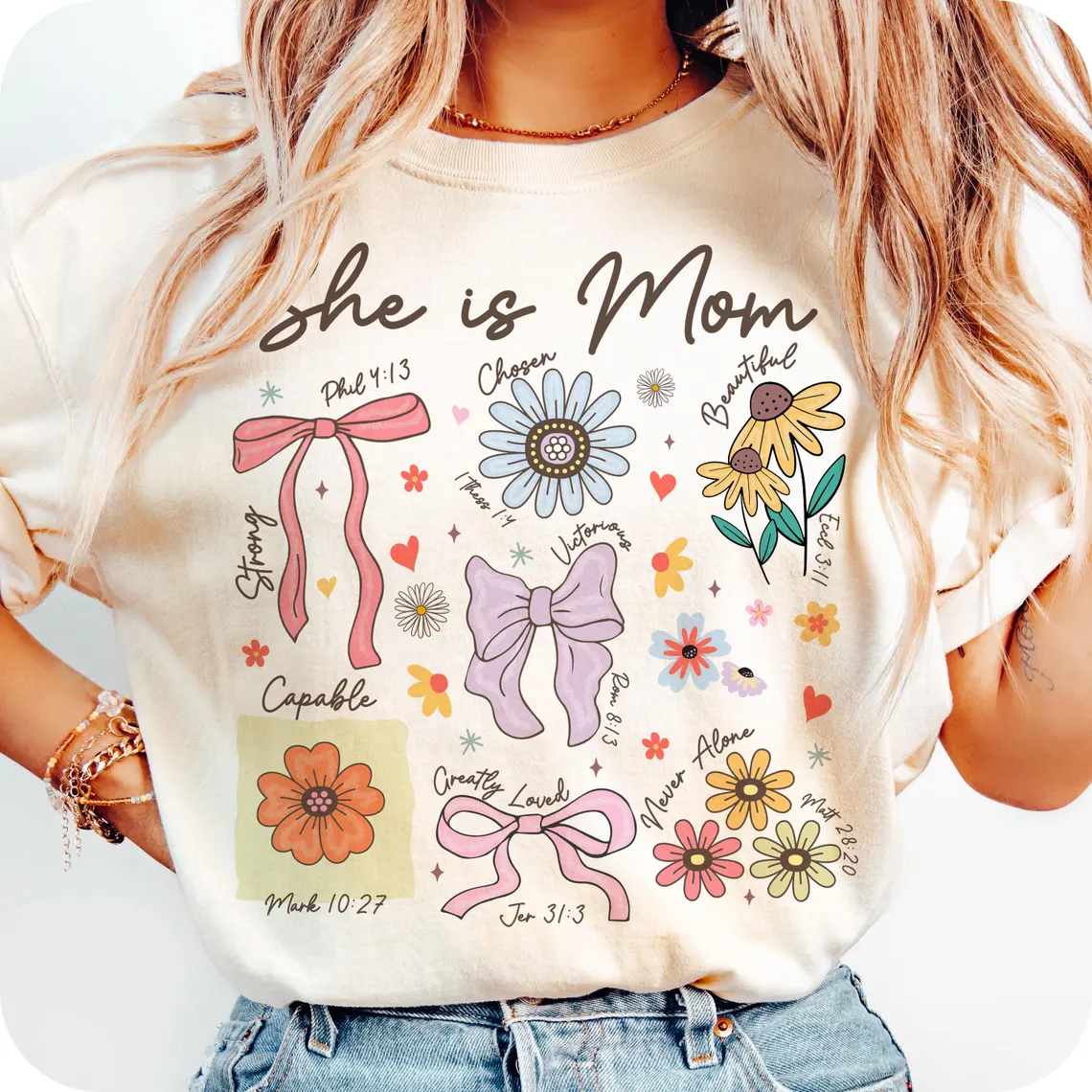 She is Mom Retro T-shirt